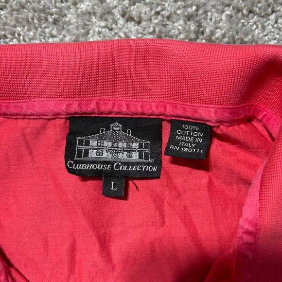 Masters Golf Polo Shirt Red Embroidered Logo Mens Size L Short Sleeve - Picture 4 of 8